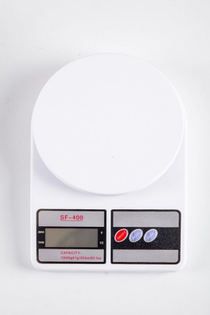 ميزان مطبخ رقمي لون أبيض