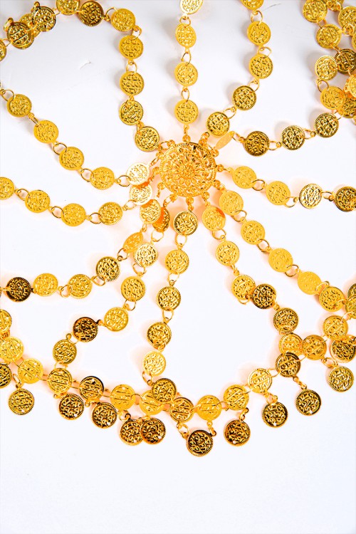 اكسسوار شعر تراثي لون ذهبي بجنيهات