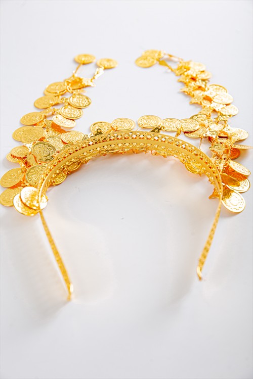 اكسسوار شعر تراثي لون ذهبي بجنيهات