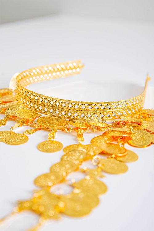 اكسسوار شعر تراثي لون ذهبي بجنيهات