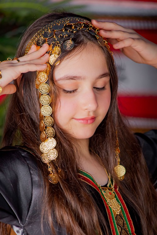 اكسسوار شعر تراثي لون ذهبي بجنيهات