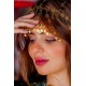 اكسسوار رأس تراثي متدلي مزين بجنيهات ذهبية وقلوب بفصوص ملونة