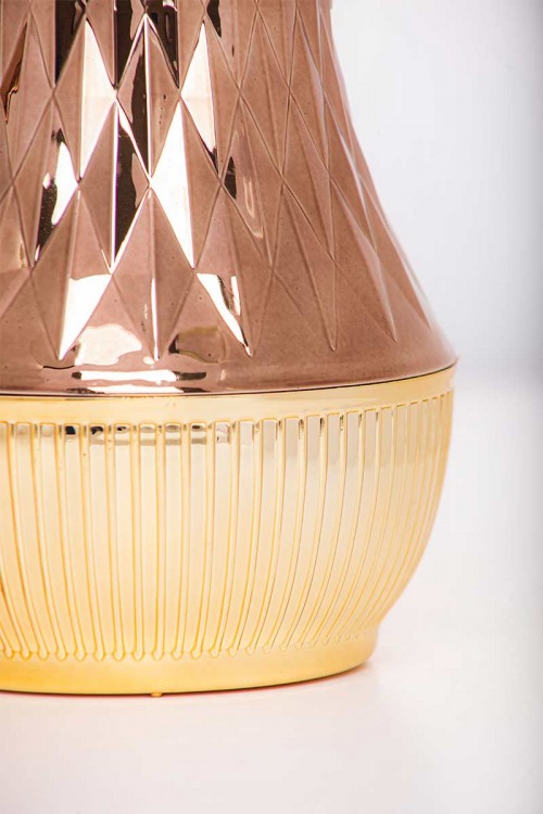 طقم 2 ترامس للقهوة و الشاي لون بني و ذهبي حافظ للحرارة بسعة 1.6 لتر