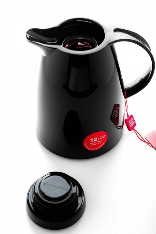 ترمس للقهوة و الشاي لون أسود بسعة 0.50 لتر حافظ للحرارة 12 ساعة