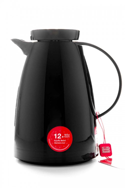 ترمس للقهوة و الشاي لون أسود بسعة 0.50 لتر حافظ للحرارة 12 ساعة