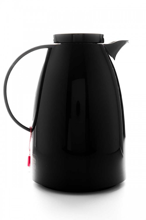 ترمس للقهوة و الشاي لون أسود بسعة 1 لتر حافظ للحرارة 12 ساعة