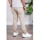 بنطلون رجالي لون بيج فاتح بجيوب من الجانبين و الخلف