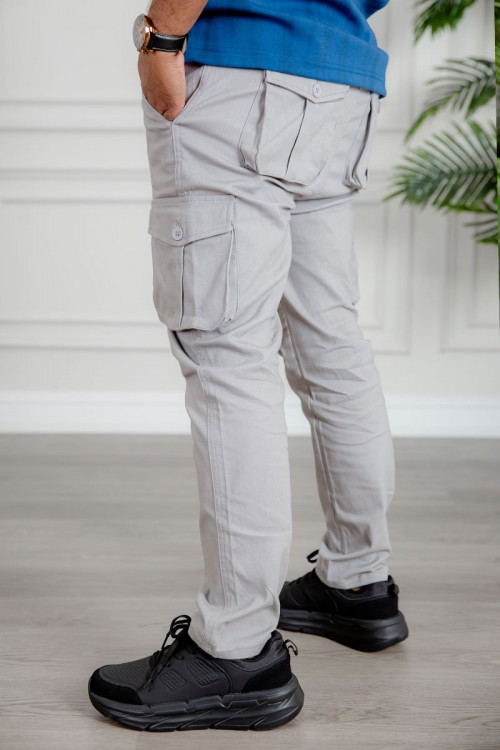 بنطلون رجالي متعدد الألوان بجيوب من الجانبين و الخلف و برباط في الخصر