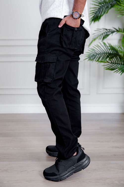 بنطلون رجالي متعدد الألوان بجيوب من الجانبين و الخلف و برباط في الخصر