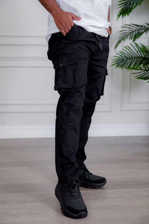 بنطلون رجالي متعدد الألوان بجيوب من الجانبين و الخلف و برباط في الخصر