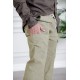 بنطلون رجالي لون أخضر فاتح بجيوب من الجانبين و الخلف و برباط في الخصر و زم أسفل البنطلون