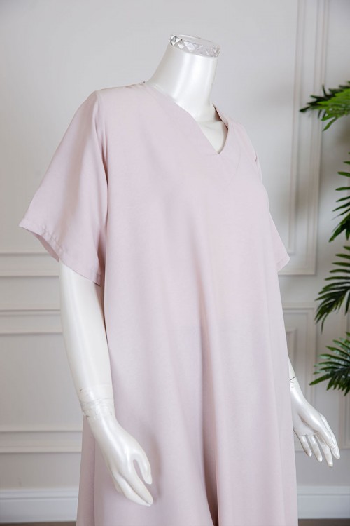 جلابية نسائية متعدد الاوان ياقة سبعة و أكمام قصيرة