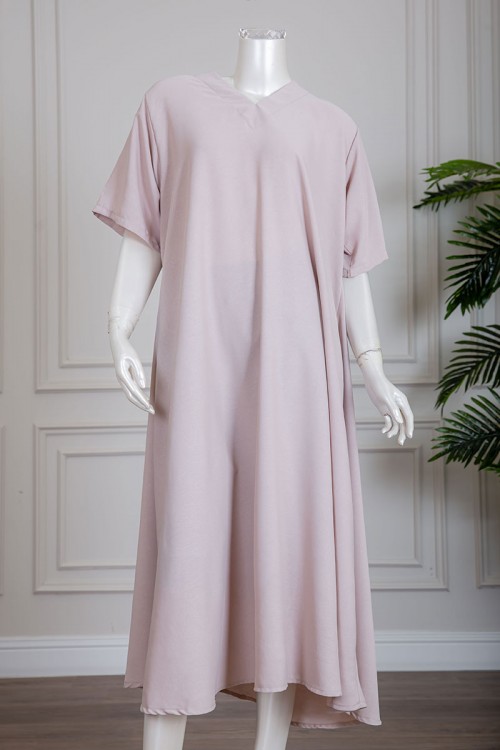 جلابية نسائية متعدد الاوان ياقة سبعة و أكمام قصيرة