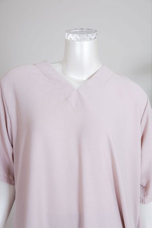 جلابية نسائية متعدد الاوان ياقة سبعة و أكمام قصيرة