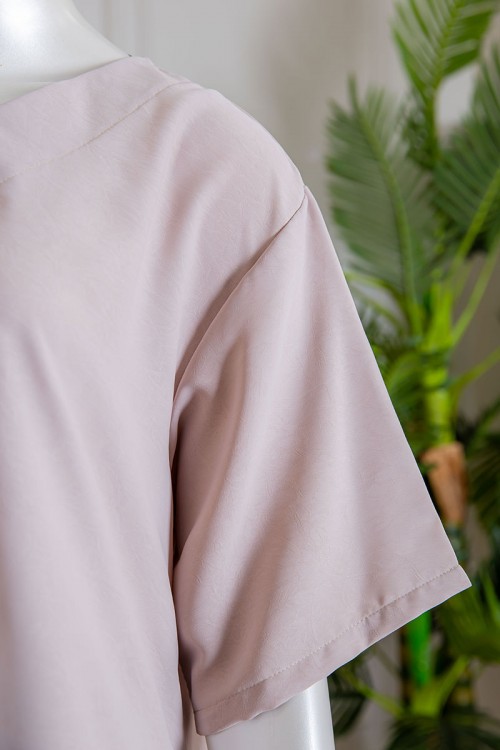 جلابية نسائية متعدد الاوان ياقة سبعة و أكمام قصيرة