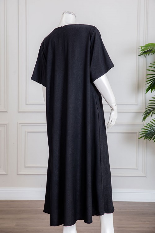 جلابية نسائية متعدد الاوان ياقة سبعة و أكمام قصيرة