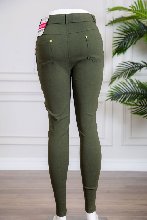 بنطلون نسائي متعدد الألوان بسحابات من الجانبين و جيوب من الخلف