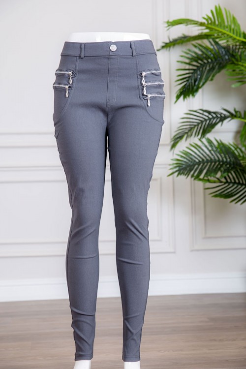 بنطلون نسائي متعدد الألوان بسحابات من الجانبين و جيوب من الخلف