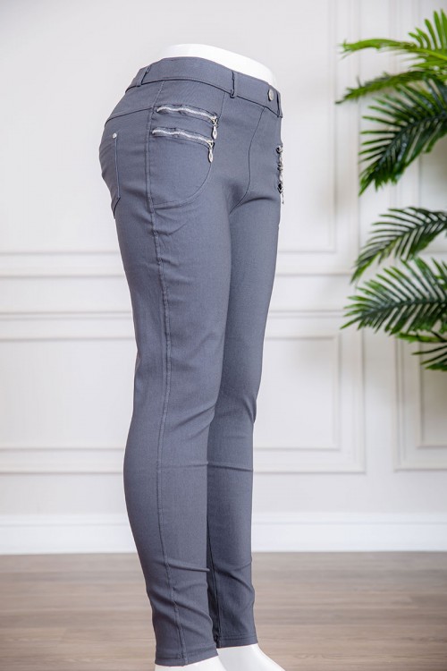 بنطلون نسائي متعدد الألوان بسحابات من الجانبين و جيوب من الخلف