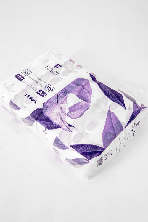 مناديل توب سنتر أبيض ناعم 10 علب 300 منديل مفرد