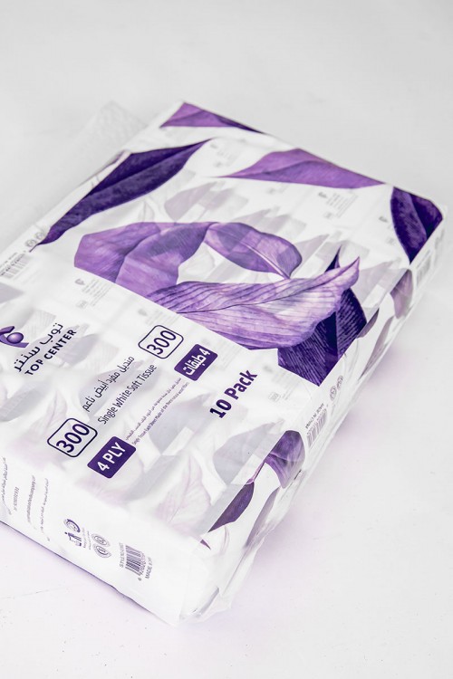 مناديل توب سنتر أبيض ناعم 10 علب 300 منديل مفرد