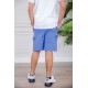 شورت رجالي لون سماوي بجيوب من الجانبين و برباط في الخصر