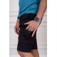 شورت رجالي لون أسود بجيوب من الجانبين و الخلف مزين بطبعة ذو رباط في الخصر