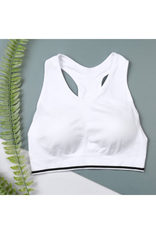 صدرية سبورت سادة بحمالات عريضة