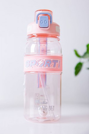 زمزمية مدرسية متعددة الألوان مشروب بارد بلاستيك شفاف