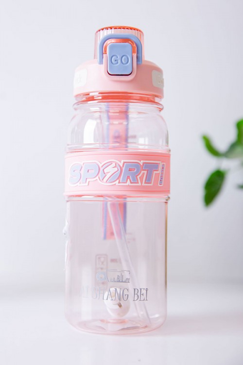 زمزمية مدرسية متعددة الألوان مشروب بارد بلاستيك شفاف