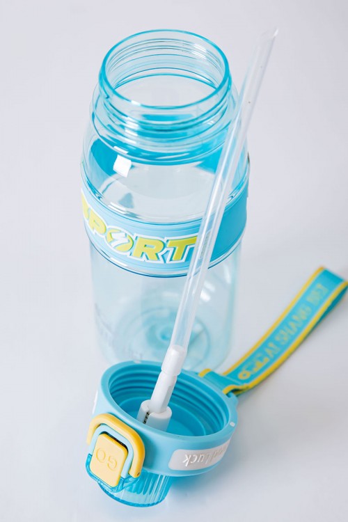 زمزمية مدرسية متعددة الألوان مشروب بارد بلاستيك شفاف