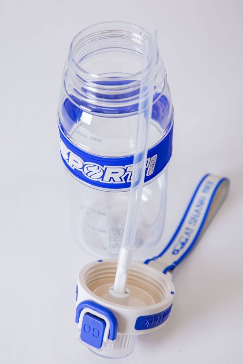 زمزمية مدرسية متعددة الألوان مشروب بارد بلاستيك شفاف