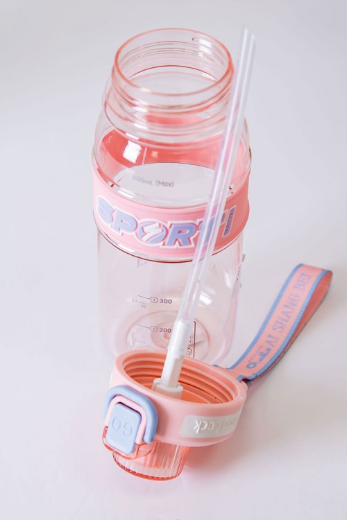 زمزمية مدرسية متعددة الألوان مشروب بارد بلاستيك شفاف