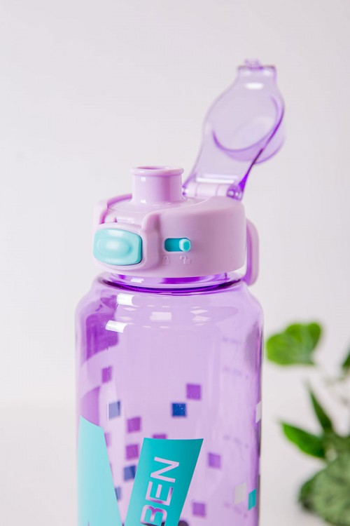 زمزمية مدرسية متعددة الألوان مشروب بارد بلاستيك شفاف