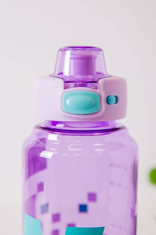 زمزمية مدرسية متعددة الألوان مشروب بارد بلاستيك شفاف