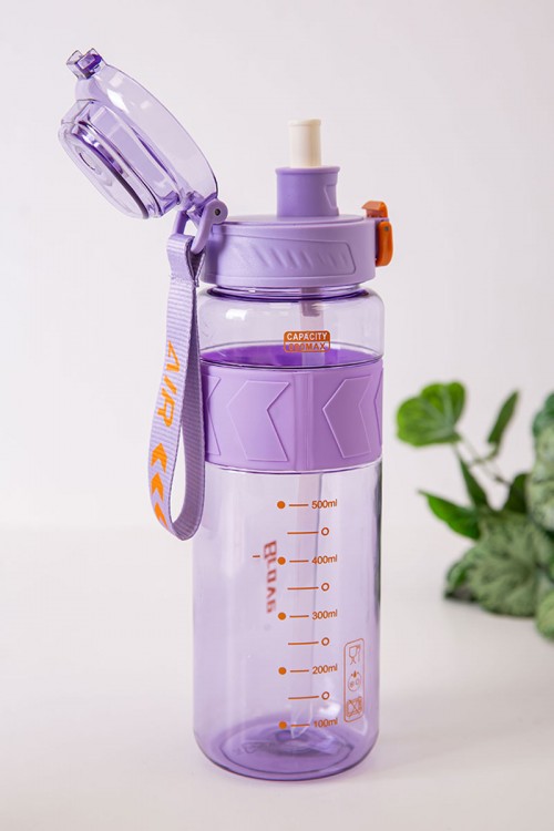 زمزمية مدرسية متعددة الألوان مشروب بارد بلاستيك شفاف