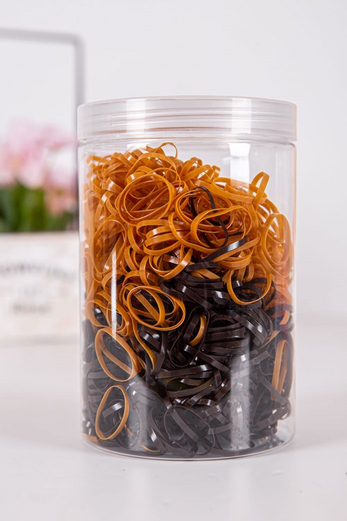 ربطات شعر مطاطية صغيرة لون بني فاتح عسلي و بني غامق