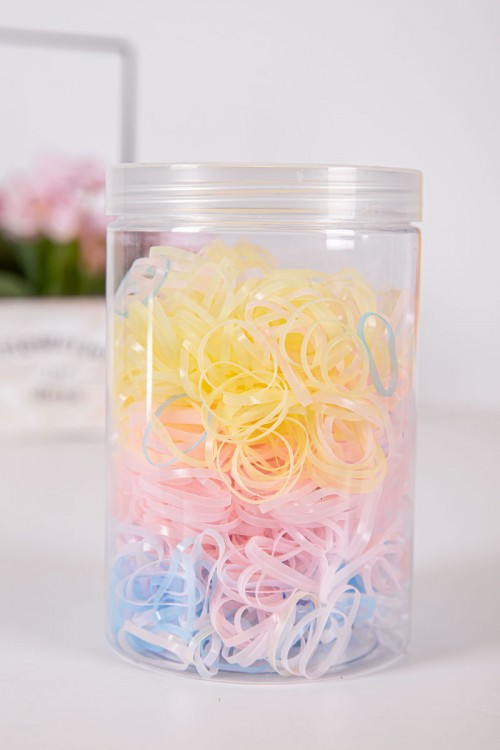 ربطات شعر مطاطية صغيرة ملونة