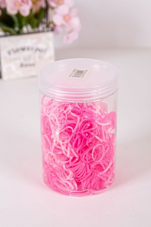 ربطات شعر مطاطية صغيرة لون وردي فاتح و وردي غامق 