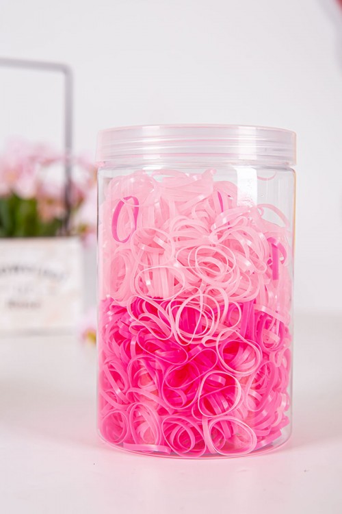 ربطات شعر مطاطية صغيرة لون وردي فاتح و وردي غامق