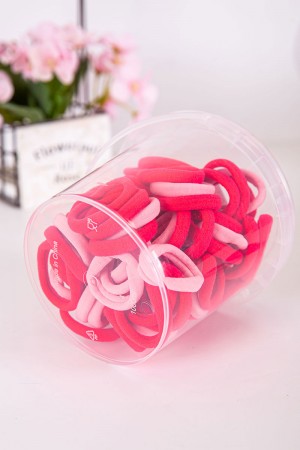 ربطات شعر قماشية لون وردي فاتح و وردي غامق 