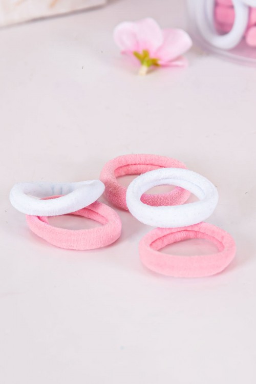 ربطات شعر قماشية لون وردي فاتح و وردي غامق