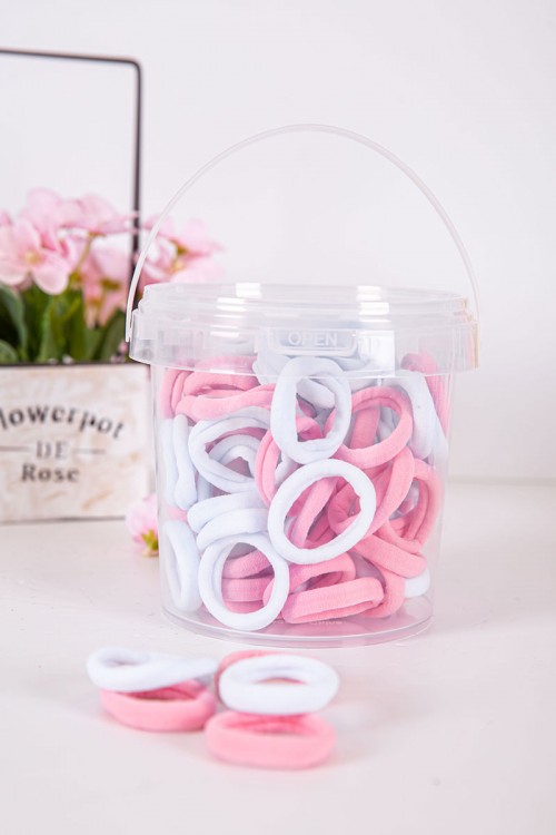 ربطات شعر قماشية لون وردي فاتح و وردي غامق