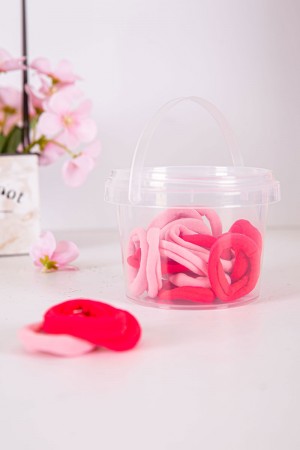 ربطات شعر قماشية لون وردي فاتح و وردي غامق 