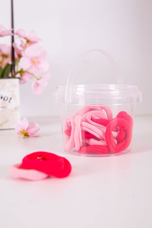 ربطات شعر قماشية لون وردي فاتح و وردي غامق