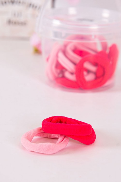 ربطات شعر قماشية لون وردي فاتح و وردي غامق