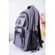 شنطة ظهر مدرسية ولادي لون رصاصي بجيوب متعددة