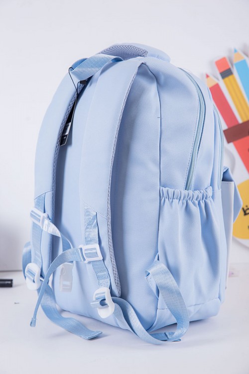 شنطة ظهر مدرسية متعددة الألوان بجيوب متعددة