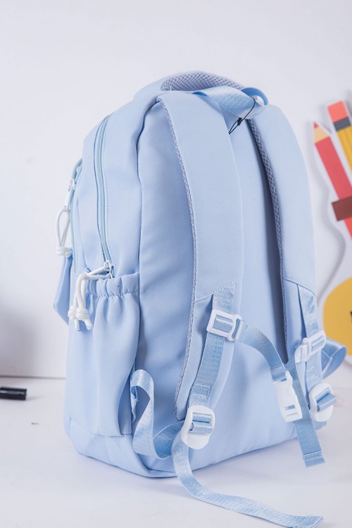 شنطة ظهر مدرسية متعددة الألوان بجيوب متعددة