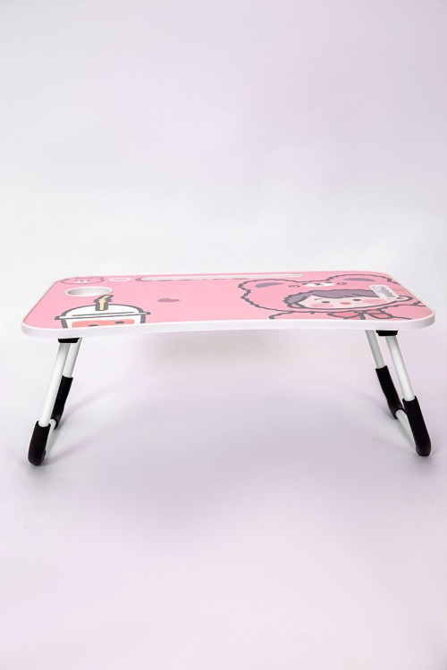 طاولة مدرسية متعددة الألوان مزينة برسومات كرتونية قابلة للطي